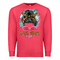 Cardinal nail tech life messy bun Premium Sweatshirt - BarkalooDesign