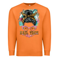 Carrot nail tech life messy bun Premium Sweatshirt - BarkalooDesign