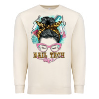 Sandshell nail tech life messy bun Premium Sweatshirt - BarkalooDesign