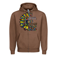 Chestnut autism sunflower Zipper Hoodie - CowhideDigitalArt