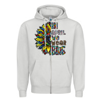 Autism Sunflower Zipper Hoodie | Teevron