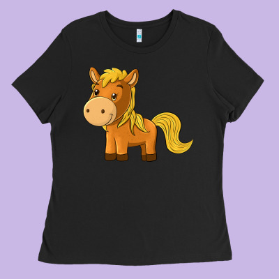 Cute Horse Ladies Tee Designed By Texasbilliewilder