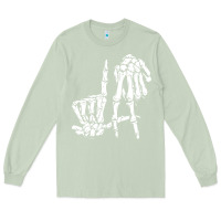 Matcha la hand sign lazy diy halloween costume skeleton los angeles pullover Long Sleeve Tee - trangStudio