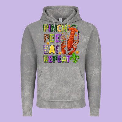 Pinch Peel Eat Repeat Crawfish Vintage Hoodie Designed By Howdyjamesfarm