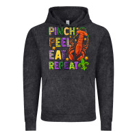 Vintage Black Pinch peel eat repeat crawfish Vintage Hoodie - HowdyJamesFarm
