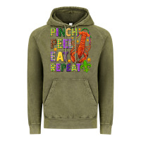 Vintage Olive Pinch peel eat repeat crawfish Vintage Hoodie - HowdyJamesFarm