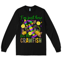 Black ı'm just here for the crawfish olivia Long Sleeve Tee - OliviaCreatesArt