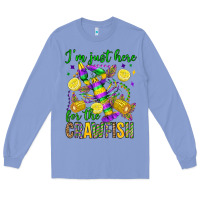 Colony Blue ı'm just here for the crawfish olivia Long Sleeve Tee - OliviaCreatesArt