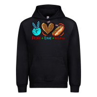 Black peace love hotdogs Urban Hoodie - AdoDesignShop