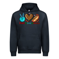 Navy peace love hotdogs Urban Hoodie - AdoDesignShop