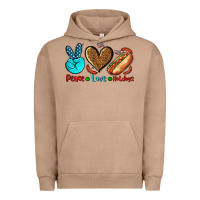 Peace Love Hotdogs Urban Hoodie | Teevron