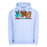 Pigment Grape Ice peace love hotdogs Urban Hoodie - AdoDesignShop