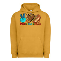 Pigment Peanut Butter peace love hotdogs Urban Hoodie - AdoDesignShop