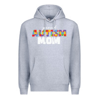 Heather Grey LIL Autism Mom Premium Hoodie - CowhideDigitalArt