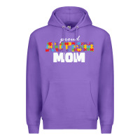 Purple LIL Autism Mom Premium Hoodie - CowhideDigitalArt