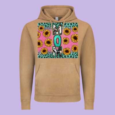 Mom Sunflower Glitter Vintage Hoodie Designed By Cowgirlartshop