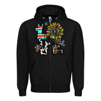 Black love autism Zipper Hoodie - CowhideDigitalArt