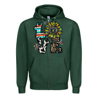 Sports Green love autism Zipper Hoodie - CowhideDigitalArt