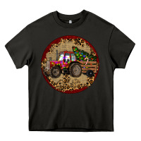 Asphalt Christmas Tractor Heavy Core Tee - RanaPortraitStore