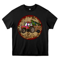 Black Christmas Tractor Heavy Core Tee - RanaPortraitStore