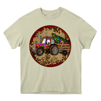 Mossy Christmas Tractor Heavy Core Tee - RanaPortraitStore