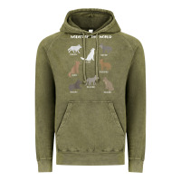 Vintage Olive Wolves Of The World Educational Wolf Gift Vintage Hoodie - trangStudio