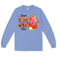 Colony Blue sweet summer time waterolor Long Sleeve Tee - CowCowDesign