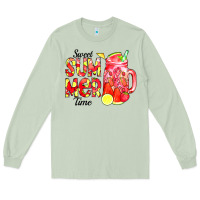 Matcha sweet summer time waterolor Long Sleeve Tee - CowCowDesign