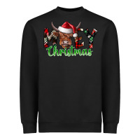 Black moey Christmas Heavyweight Sweatshirt - CowhideDigitalArt