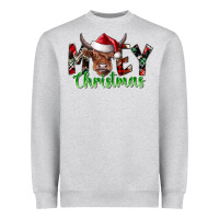 Heather Grey moey Christmas Heavyweight Sweatshirt - CowhideDigitalArt