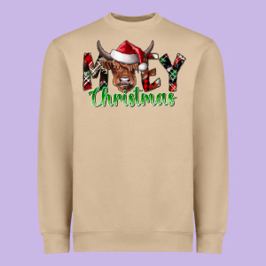 Moey Christmas Heavyweight Sweatshirt Designed By Cowhidedigitalart