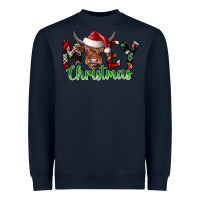 Navy moey Christmas Heavyweight Sweatshirt - CowhideDigitalArt