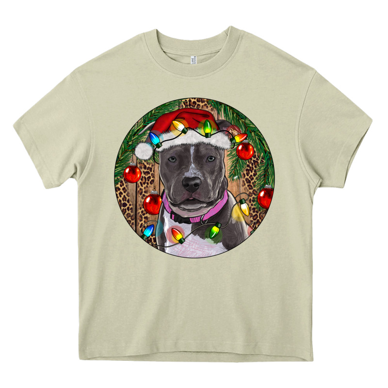 Christmas Pitbull Heavy Core Tee by RanaPortraitStore | Teevron