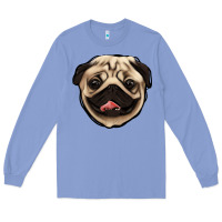 Colony Blue pug Long Sleeve Tee - Jasminsmagicworld