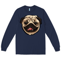 Navy pug Long Sleeve Tee - Jasminsmagicworld
