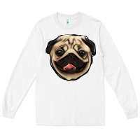 White pug Long Sleeve Tee - Jasminsmagicworld