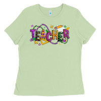 Matcha mardi gras teacher Ladies Tee - texasbilliewilder
