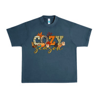 Midnight Navy cozy season Urban Heavy Tee - CowGirlArtShop