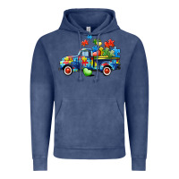 Vintage Denim Autism truck Vintage Hoodie - CowGirlArtShop