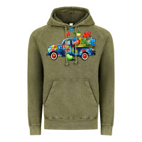 Vintage Olive Autism truck Vintage Hoodie - CowGirlArtShop