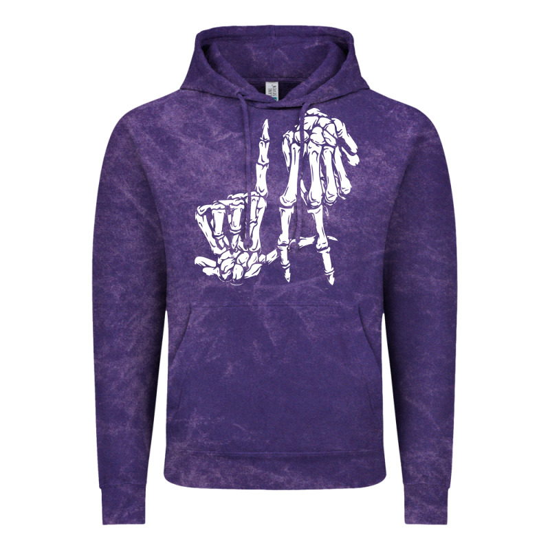La Hand Sign Lazy Diy Halloween Costume Skeleton Los Angeles Pullover Vintage Hoodie by trangStudio | Teevron
