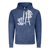 Vintage Denim la hand sign lazy diy halloween costume skeleton los angeles pullover Vintage Hoodie - trangStudio