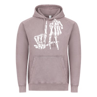 Vintage Zinc la hand sign lazy diy halloween costume skeleton los angeles pullover Vintage Hoodie - trangStudio