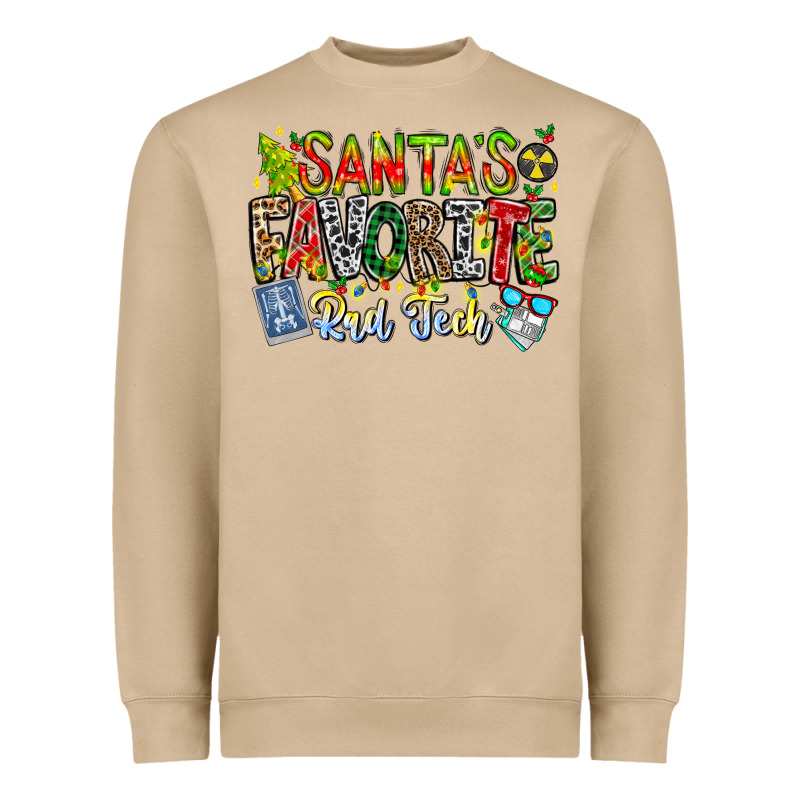 Santa's Favorite Rad Tech Heavyweight Sweatshirt by CowhideDigitalArt | Teevron