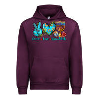 Mauve Wine peace love hanukkah Urban Hoodie - AdoDesignShop