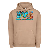 Pigment Burro peace love hanukkah Urban Hoodie - AdoDesignShop