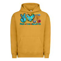 Pigment Peanut Butter peace love hanukkah Urban Hoodie - AdoDesignShop