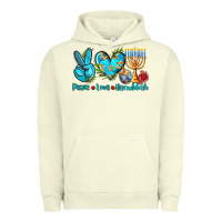 Pigment Pistachio peace love hanukkah Urban Hoodie - AdoDesignShop