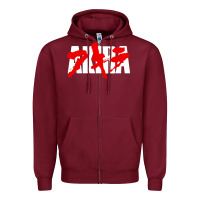 Burgundy Animal Akira Anime Manga Kurosawa Gift For Christmas Zipper Hoodie - trangStudio