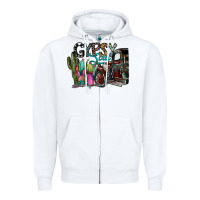 White gypsy soul Zipper Hoodie - SublimationCraftShop